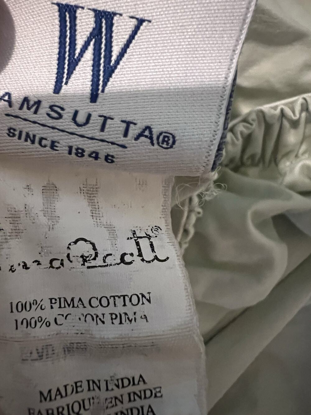 Wamsutta 100% Pima Cotton Cal King Sheet Set Green 4PCs
